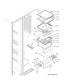 08 - Fresh Food Shelves parts for Ge Refrigerator GCG21IESAFBB from AppliancePartsPros.com