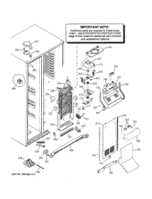 04 - Freezer Section parts for Ge Refrigerator PSG25SGSACBS from AppliancePartsPros.com