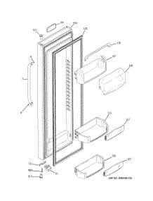 02 - Fresh Food Door parts for Ge Refrigerator ESS25LSRCSS from AppliancePartsPros.com