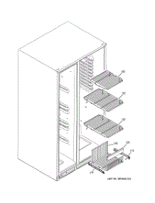 05 - Freezer Shelves parts for Ge Refrigerator DSS25KGRCBB from AppliancePartsPros.com