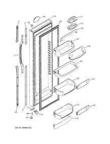 02 - Fresh Food Door parts for Ge Refrigerator PCG21SISAFBS from AppliancePartsPros.com