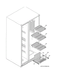 05 - Freezer Shelves parts for Ge Refrigerator GSS25XGPCBB from AppliancePartsPros.com