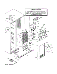 03 - Freezer Section parts for Ge Refrigerator GSS25XGPCWW from AppliancePartsPros.com