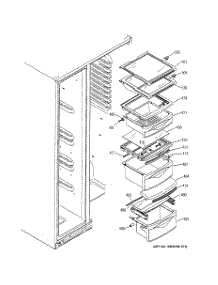 08 - Fresh Food Shelves parts for Ge Refrigerator GSS25XGPCWW from AppliancePartsPros.com