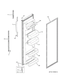 02 - Fresh Food Door parts for Ge Refrigerator GSS20IEPJCC from AppliancePartsPros.com