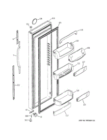 02 - Fresh Food Door parts for Ge Refrigerator GCG21YEMHFWW from AppliancePartsPros.com