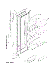 02 - Fresh Food Door parts for Ge Refrigerator MCG23MIMHFBB from AppliancePartsPros.com