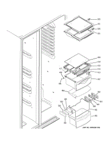 08 - Fresh Food Shelves parts for Ge Refrigerator GCG21YEMHFWW from AppliancePartsPros.com