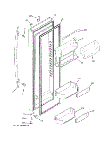 03 - Fresh Food Door parts for Ge Refrigerator PSS26SGRBSS from AppliancePartsPros.com