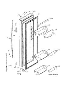 02 - Fresh Food Door parts for Ge Refrigerator GSK25LAPCCCC from AppliancePartsPros.com