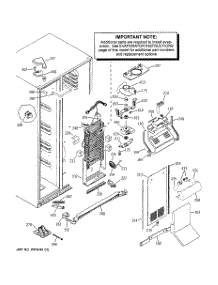 03 - Freezer Section parts for Ge Refrigerator GSK25LAPCCCC from AppliancePartsPros.com