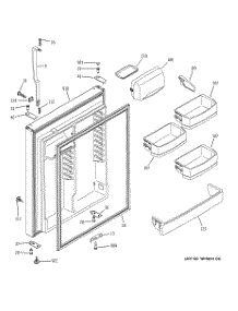 02 - Fresh Food Door parts for Ge Refrigerator GTS22SBNARBS from AppliancePartsPros.com