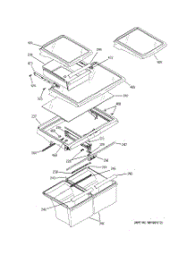06 - Fresh Food Shelves parts for Ge Refrigerator GTL22JCPARBS from AppliancePartsPros.com