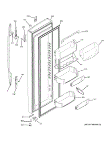 03 - Fresh Food Door parts for Ge Refrigerator PWT26SGPBKSS from AppliancePartsPros.com