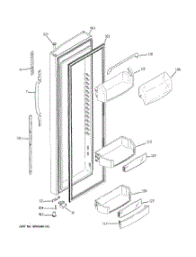 02 - Fresh Food Door parts for Ge Refrigerator GSC21KGRBBB from AppliancePartsPros.com