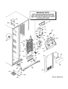 03 - Freezer Section parts for Ge Refrigerator GSC21KGRBBB from AppliancePartsPros.com