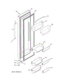 02 - Fresh Food Door parts for Ge Refrigerator GSC23LSRBSS from AppliancePartsPros.com