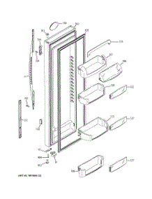 02 - Fresh Food Door parts for Ge Refrigerator PCG23YEMHFBB from AppliancePartsPros.com