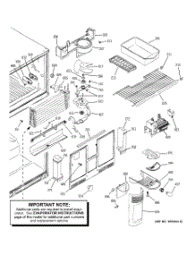 03 - Freezer Section parts for Ge Refrigerator PTT22SCPARBS from AppliancePartsPros.com