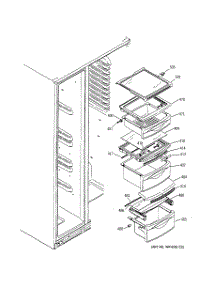 08 - Fresh Food Shelves parts for Ge Refrigerator GSS25XGPBBB from AppliancePartsPros.com