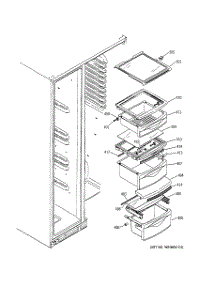 08 - Fresh Food Shelves parts for Ge Refrigerator GSS25TGPBWW from AppliancePartsPros.com