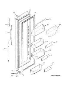 02 - Fresh Food Door parts for Ge Refrigerator GSC22KGRAWW from AppliancePartsPros.com