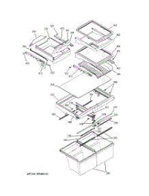 06 - Fresh Food Shelves parts for Ge Refrigerator PTT25SHPARBS from AppliancePartsPros.com