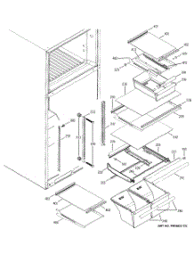05 - Fresh Food Shelves parts for Ge Refrigerator STS18ZBPERWW from AppliancePartsPros.com