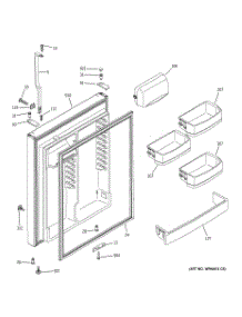 02 - Fresh Food Door parts for Ge Refrigerator GTT22KBPARCC from AppliancePartsPros.com