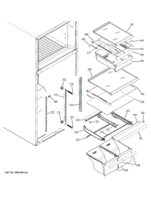 05 - Fresh Food Shelves parts for Ge Refrigerator GTS18PBRERWW from AppliancePartsPros.com