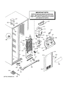 03 - Freezer Section parts for Ge Refrigerator DSS25KGRBCC from AppliancePartsPros.com