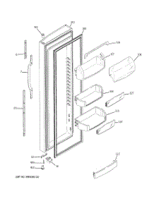 02 - Fresh Food Door parts for Ge Refrigerator GSC21KGRAWW from AppliancePartsPros.com