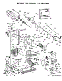 03 - Section3 parts for Ge Refrigerator TPH21PBSAWW from AppliancePartsPros.com