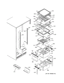 07 - Fresh Food Shelves parts for Ge Refrigerator GSG25MIPHFWW from AppliancePartsPros.com