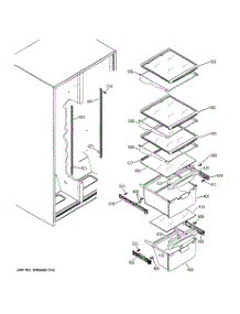 07 - Fresh Food Shelves parts for Ge Refrigerator GSS25JEPHCC from AppliancePartsPros.com