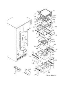 07 - Fresh Food Shelves parts for Ge Refrigerator PSA22MIPHFWW from AppliancePartsPros.com