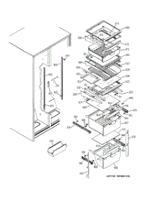 07 - Fresh Food Shelves parts for Ge Refrigerator ESH25XGREWW from AppliancePartsPros.com