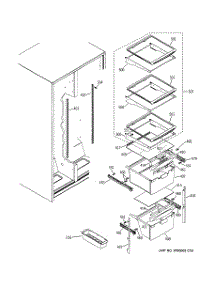 07 - Fresh Food Shelves parts for Ge Refrigerator GSA22KEPHFWW from AppliancePartsPros.com