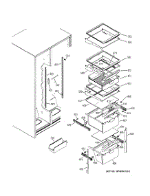 07 - Fresh Food Shelves parts for Ge Refrigerator GSS22SGPHBS from AppliancePartsPros.com