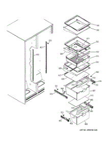 07 - Fresh Food Shelves parts for Ge Refrigerator SSS25KFPHWW from AppliancePartsPros.com