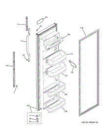 02 - Fresh Food Door parts for Ge Refrigerator ESH22XGREWW from AppliancePartsPros.com
