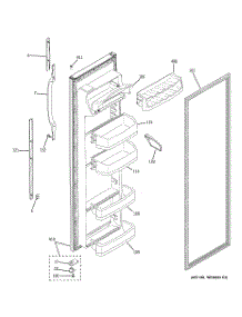 02 - Fresh Food Door parts for Ge Refrigerator GSS25QGPHBB from AppliancePartsPros.com