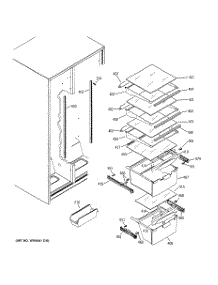 06 - Fresh Food Shelves parts for Ge Refrigerator GST20IBPHCC from AppliancePartsPros.com