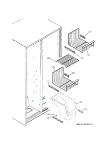 04 - Freezer Shelves parts for Ge Refrigerator ESH22XGREBB from AppliancePartsPros.com
