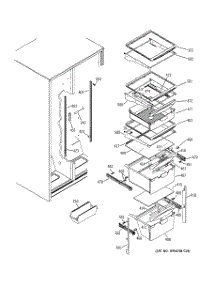 07 - Fresh Food Shelves parts for Ge Refrigerator GSH22KGREBB from AppliancePartsPros.com