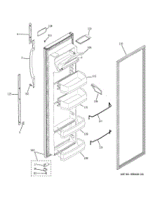 02 - Fresh Food Door parts for Ge Refrigerator GSG22KBPHFWW from AppliancePartsPros.com