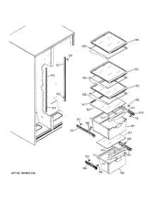 07 - Fresh Food Shelves parts for Ge Refrigerator GSL22JFPHBS from AppliancePartsPros.com