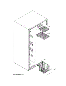 05 - Freezer Shelves parts for Ge Refrigerator GSC23LSQASS from AppliancePartsPros.com