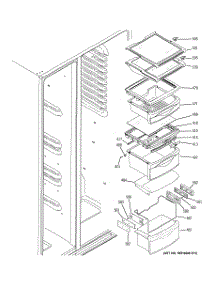 08 - Fresh Food Shelves parts for Ge Refrigerator PSR26MSPBSS from AppliancePartsPros.com