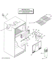 02 - Freezer Section parts for Ge Refrigerator GTH18DCRCLWW from AppliancePartsPros.com